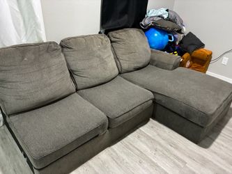 Grey sectional couch
