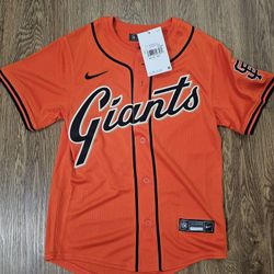 New Nike Kids San Francisco Giants Alternate Jersey Orange Size Youth Small $100