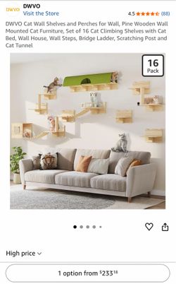 DWVO Cat Wall Shelves and Perches for Wall, Set of 16