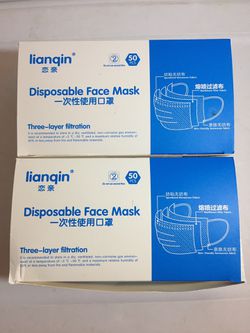 100 Disposable Face Masks