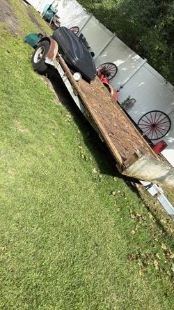 15 ft flat deck converted trailer for high weight