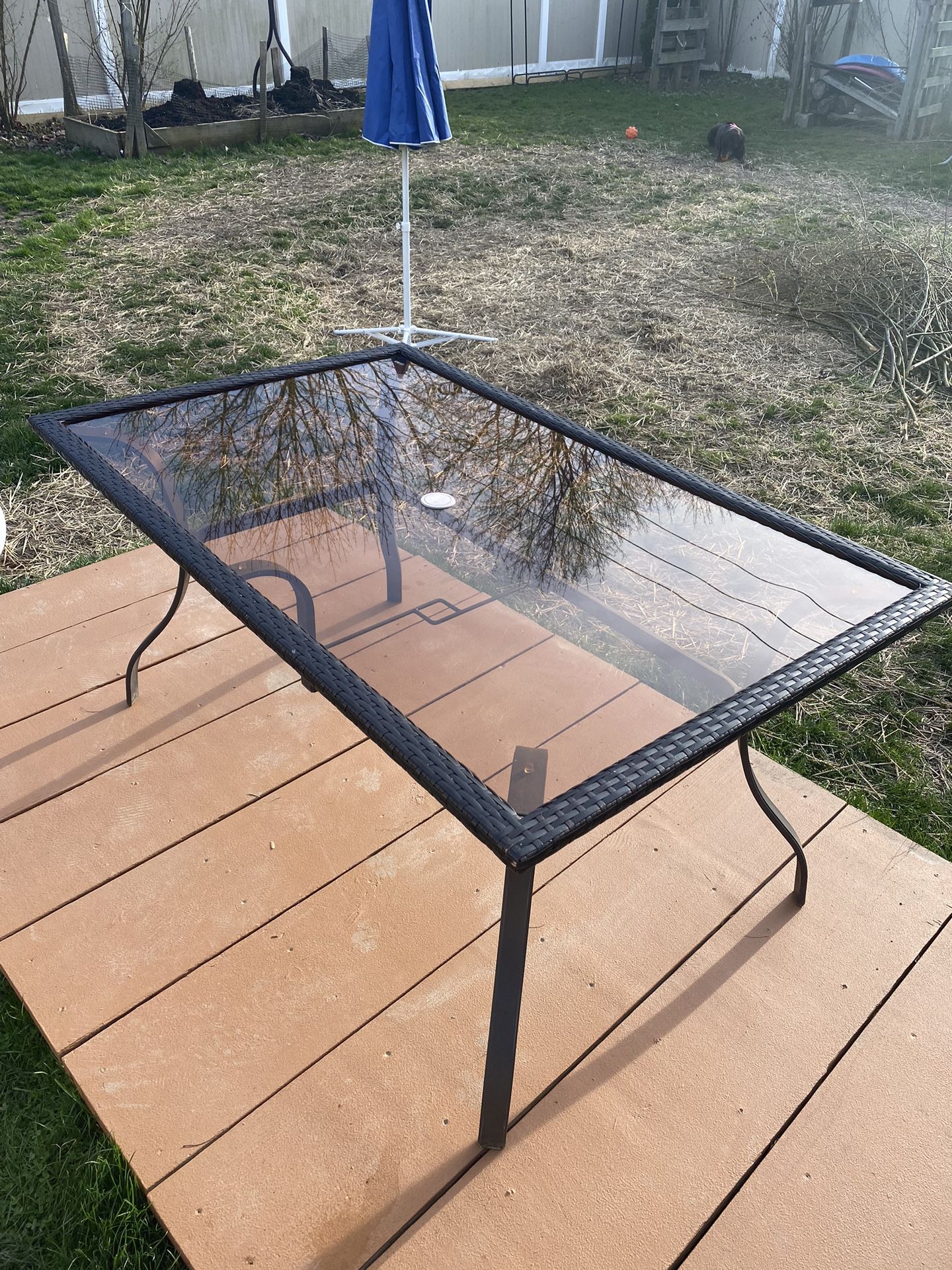 Glass Patio Table