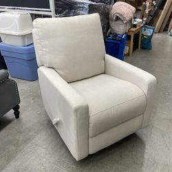 Better Homes & Gardens Modern Farmhouse Swivel Glider Recliner, Cream Linen