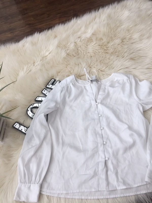 White silk top