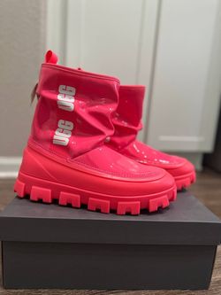 UGG Waterproof Pink Ankle Snow Boots Women's Size 10 Model 1144059