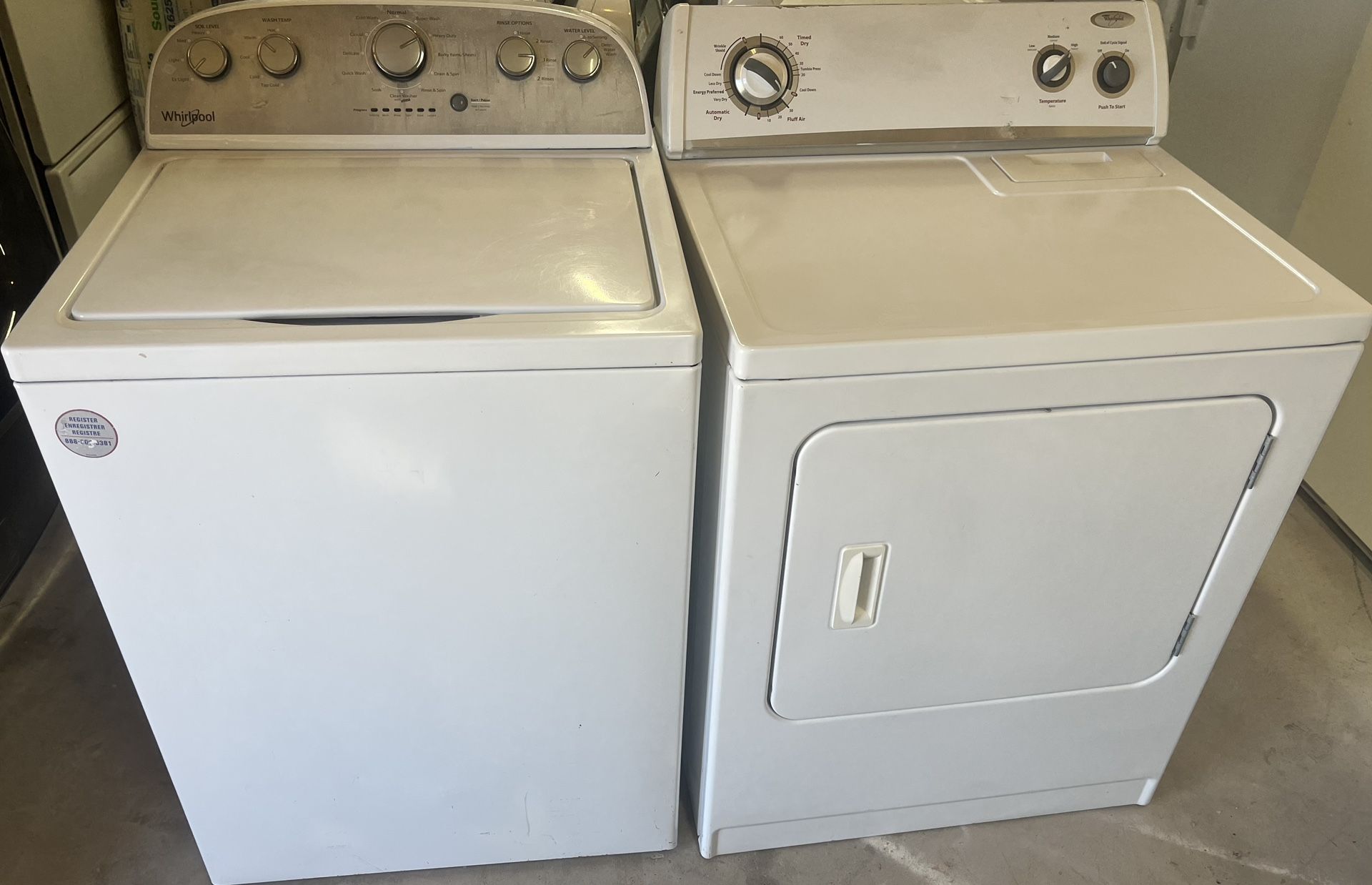 Whirpool Washer And Whirpool Dryer