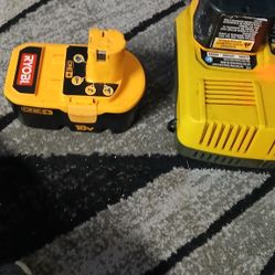 2 Ryobi 18v & 14v Batteries
