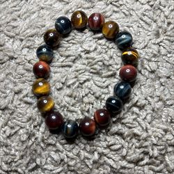 12mm Adult Stretch Bracelet. Unisex. Gems