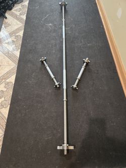 Extra Strong Standard 1inch 6ft Bar And Dumbbell Handles 