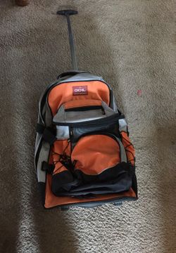 Rolling back pack with wheels
