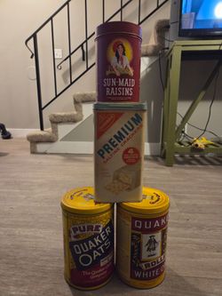 Vintage Food Advertising Tins Set of 4