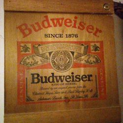 Vintage Budweiser Wooden Crate Box