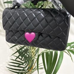 Black on Black quilted flap