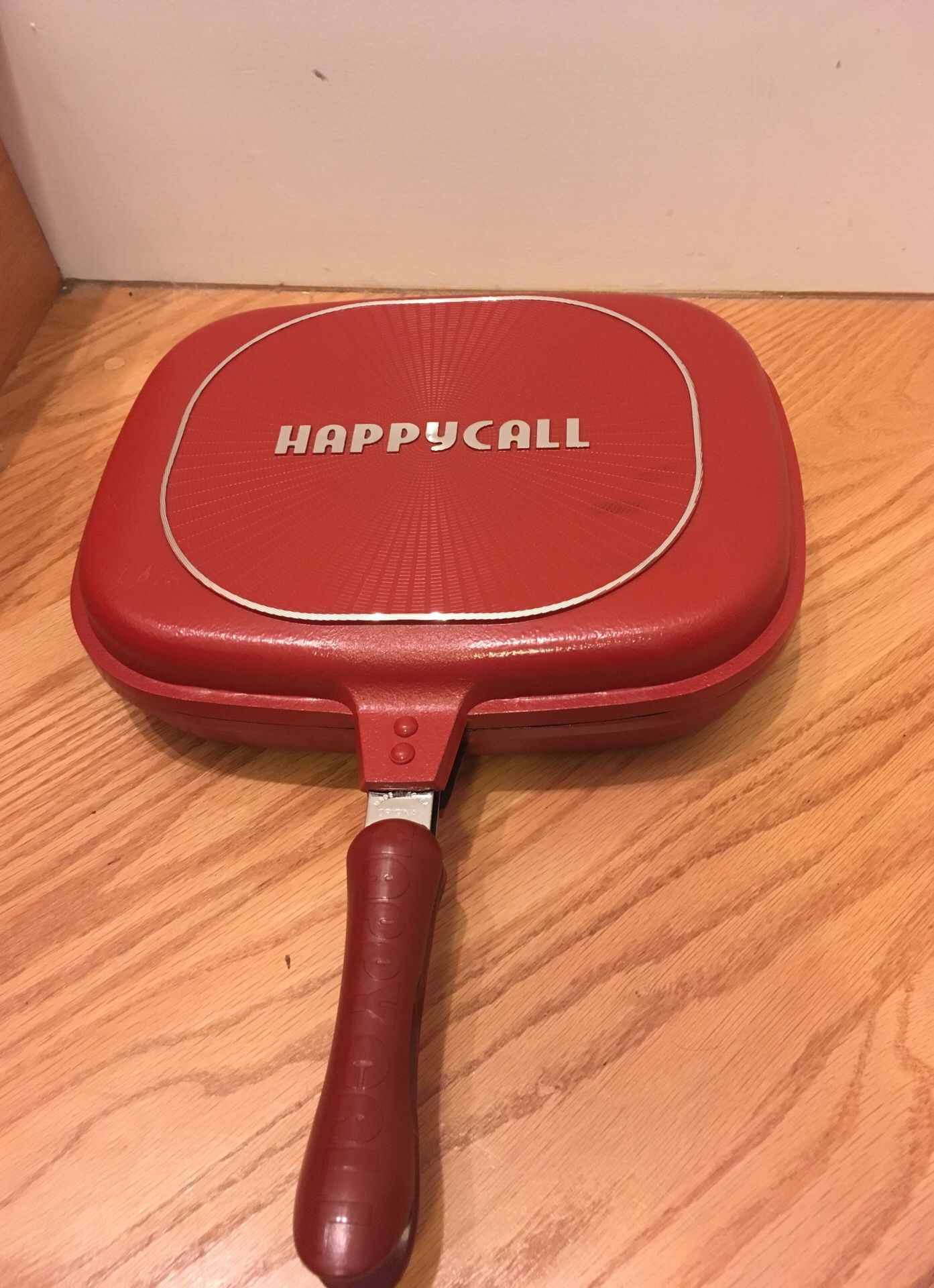 Happycall Double Pan Jumbo Grill Cookware, Red