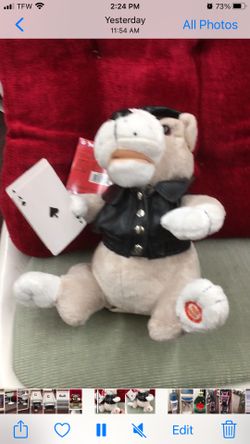 Gambler Stuffed Singing Dog