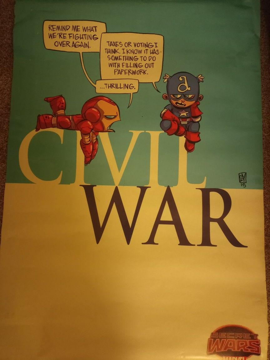 Civil War Avengers Marvel Secret Wars Poster 2015