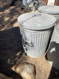 Three Lawson 32 Gallon Industrial Trash Cans