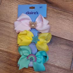 4 NEW Packages of claire's club Little Girl's Barettes 