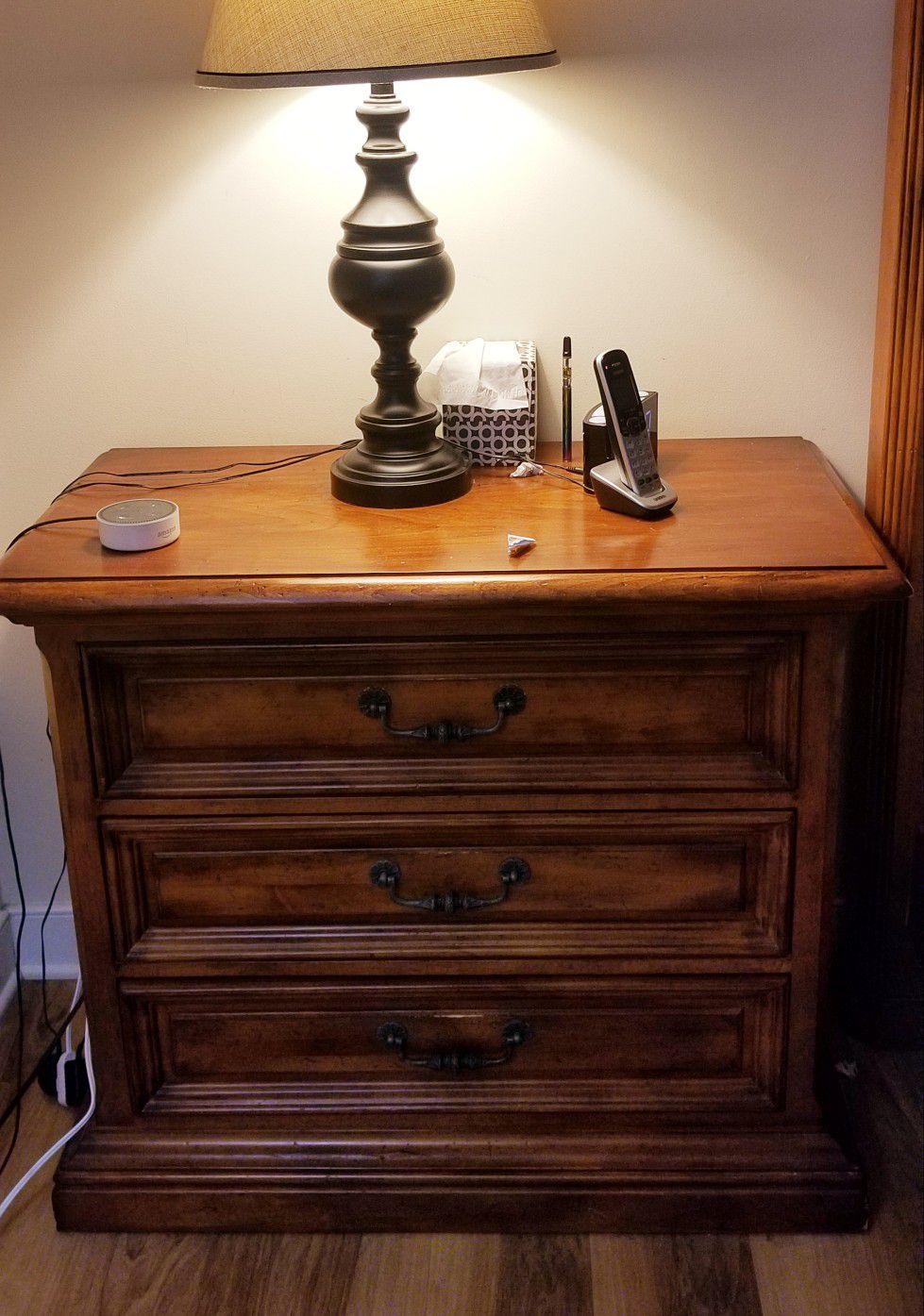"American Drew Furniture" 3-Drawer Bedside Dresser