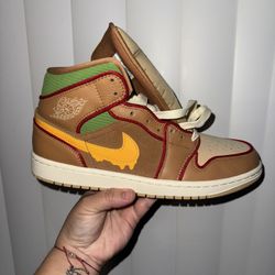 DEADSTOCK Air Jordan 1 Mid SE "Cheeseburger"  8.5M 