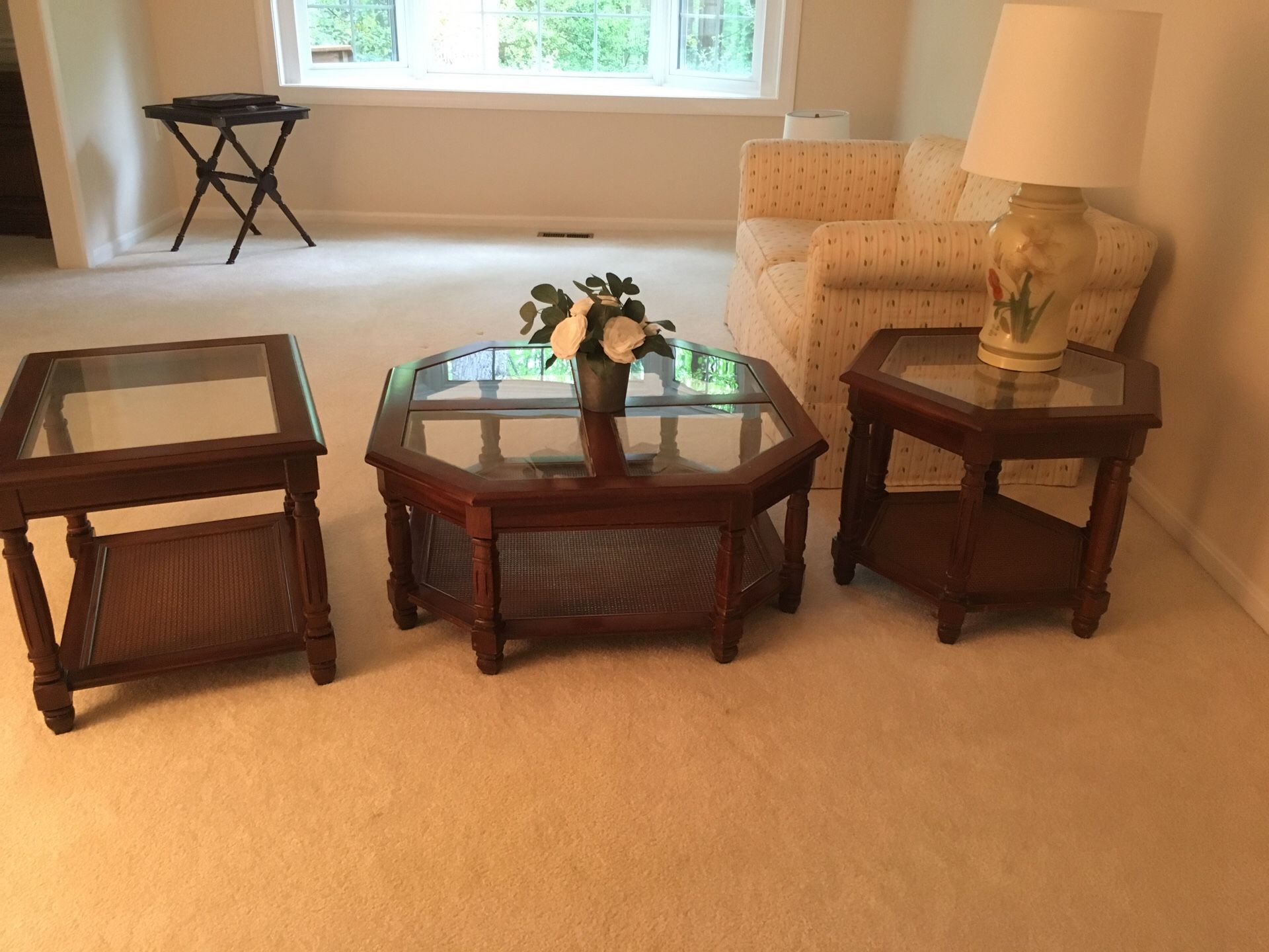 Matching end tables and cocktail table
