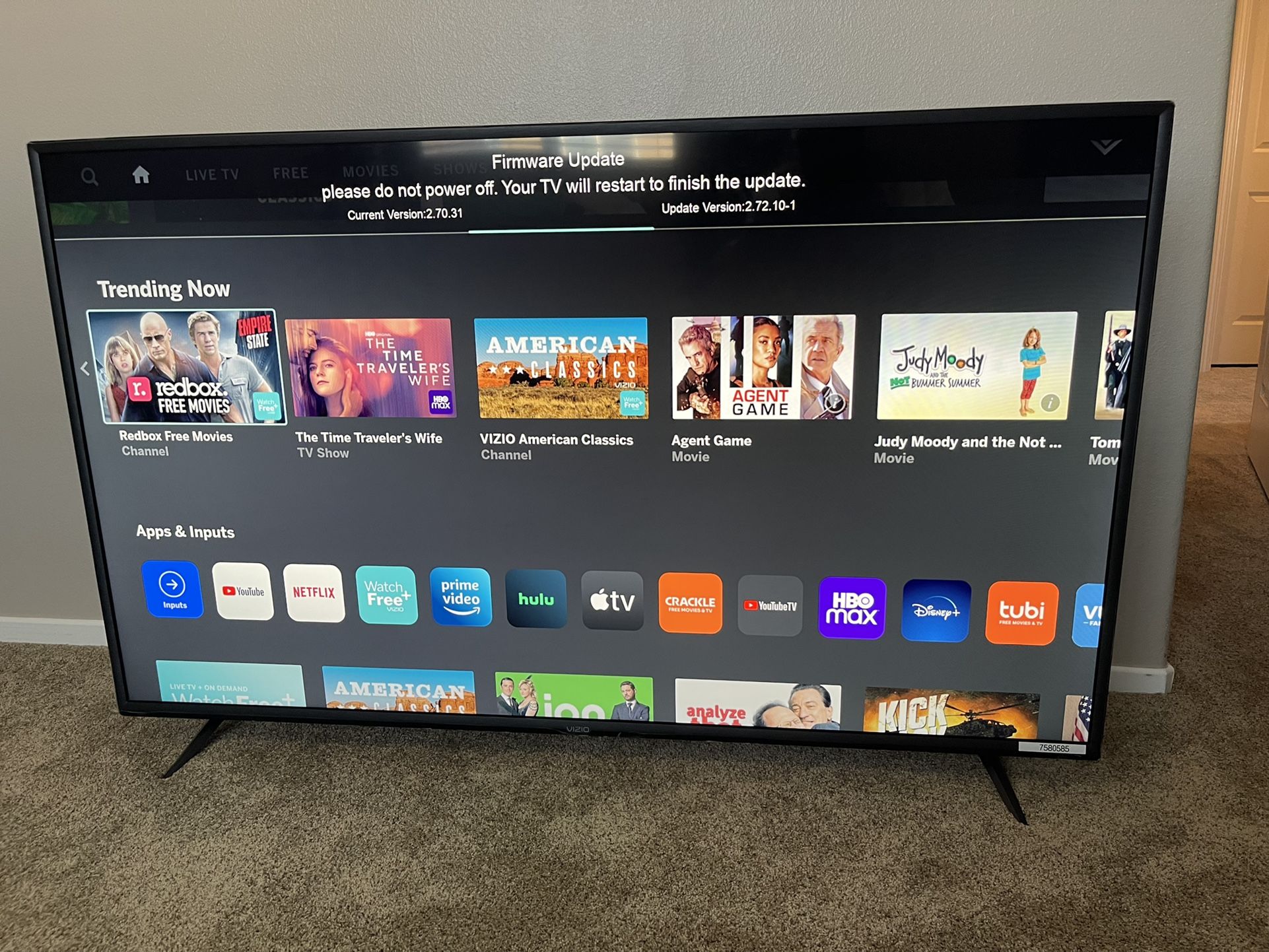 60 “ Inch Vizio Smart Tv