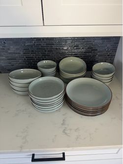 Sage Stoneware Dinnerware 8 person Set