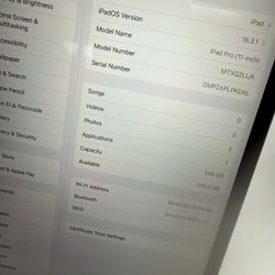 iPad Pro 1st Gen, 256 GB. Wifi only - 30 day warranty.