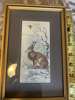 Rabbit vintage wall art