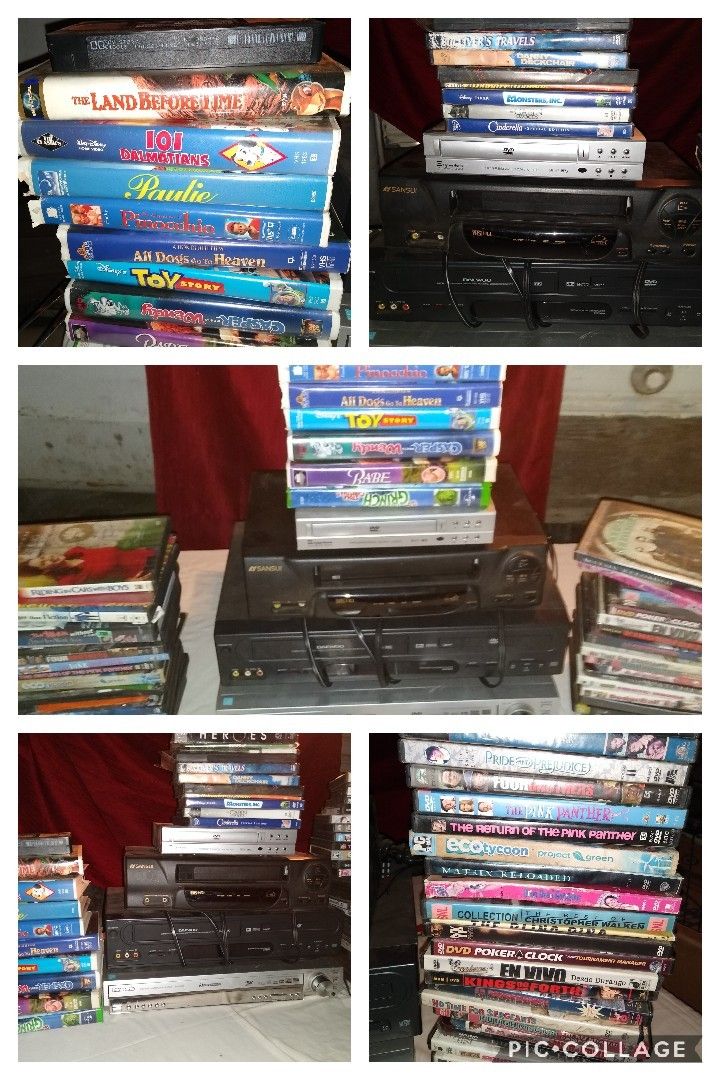 DVD, VHS, players and movies