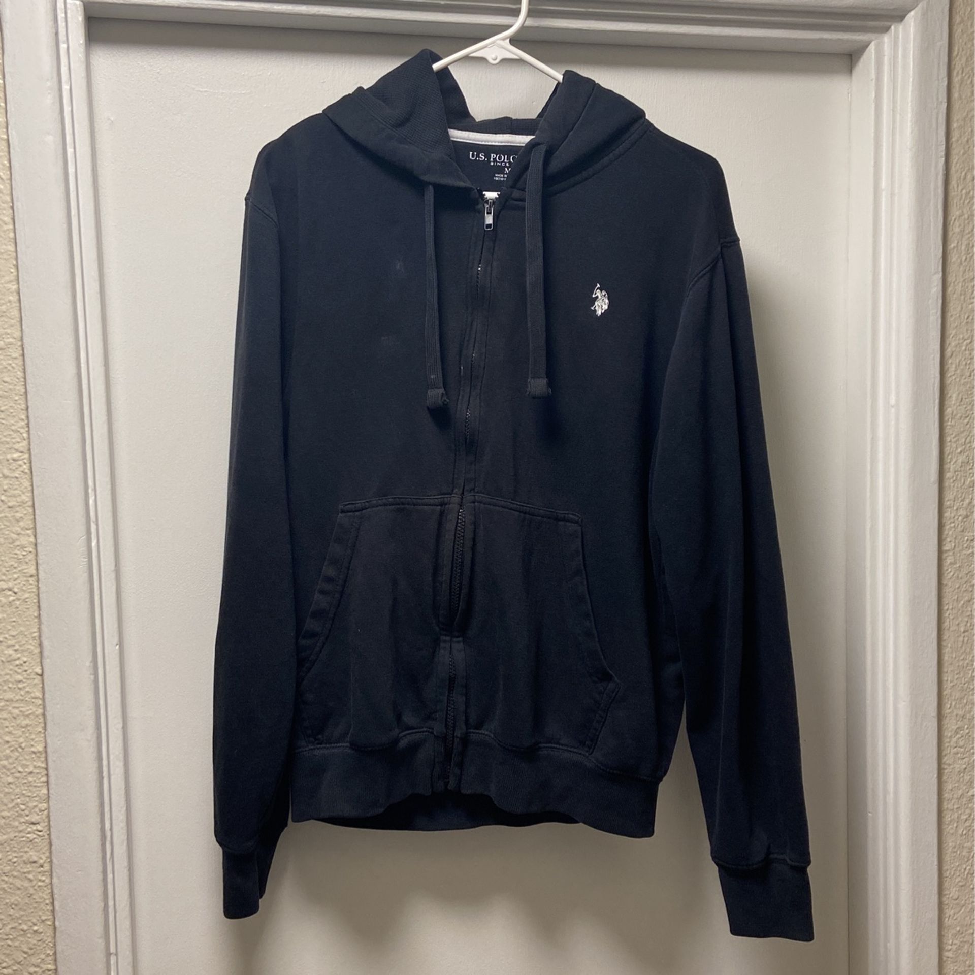 U.S. Polo Association Medium Black Zip Up Hoodie