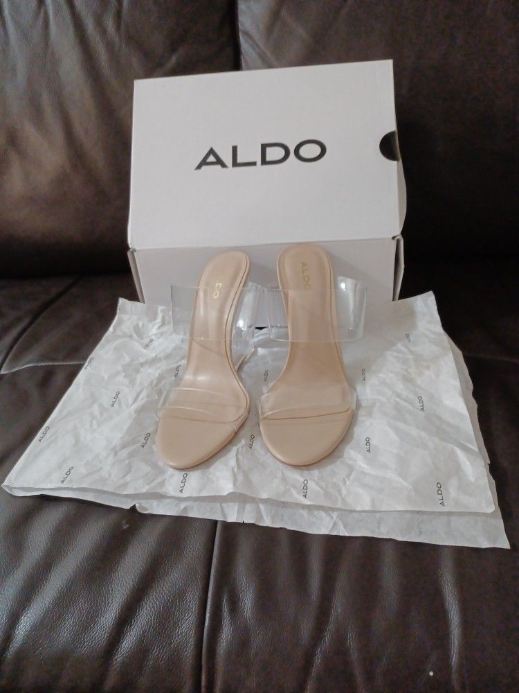 Aldo Clear Long Heel Brand New Shoes 
