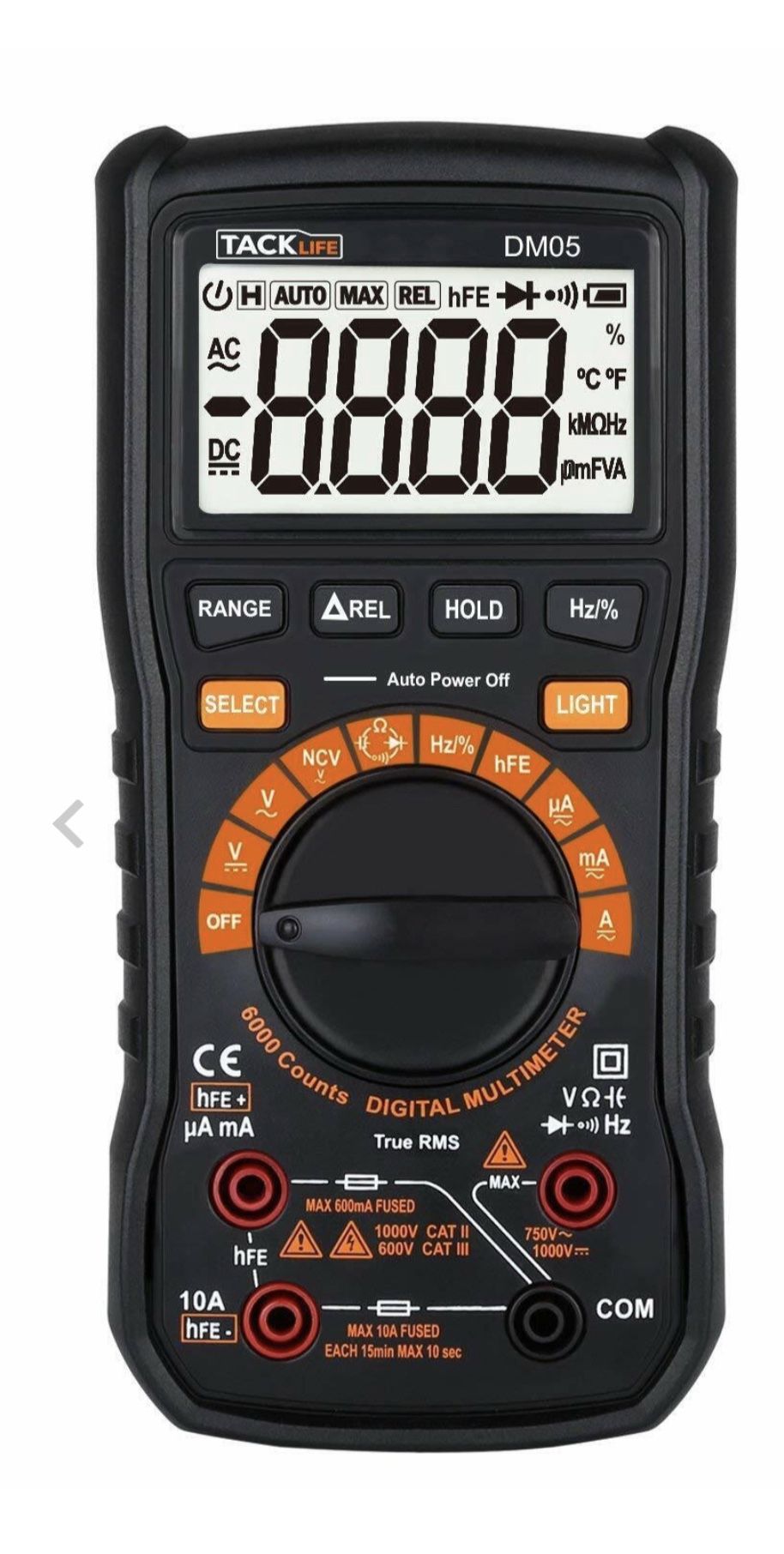 Multimeter Tacklife DM05 Electronic Tester TRMS 6000 Counts Auto-ranging Mea