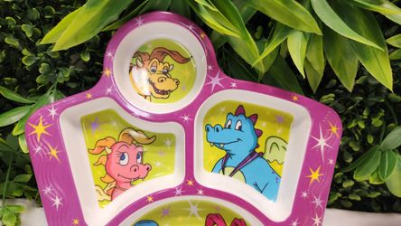 Vintage 2001 Dragon Tales Divided Kids Plate – Zak Designs Sesame Street