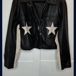 Women's Size: 12 Or XL Nasty Gal Lamb Skin Leather  Jacket 