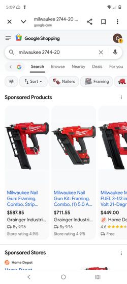 Milwaukee M18 fuel nail gun