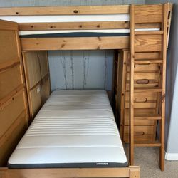 Oak Bunk Bed & Computer Desk