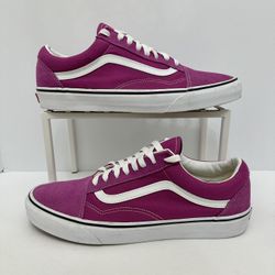 Vans Old Skool Mens Shoes Fuchsia Red True White Size 11