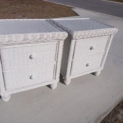 Wicker Nightstands 