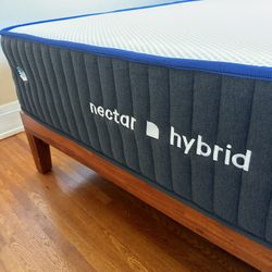 Like New Nectar Queen Mattress & Bed Frame