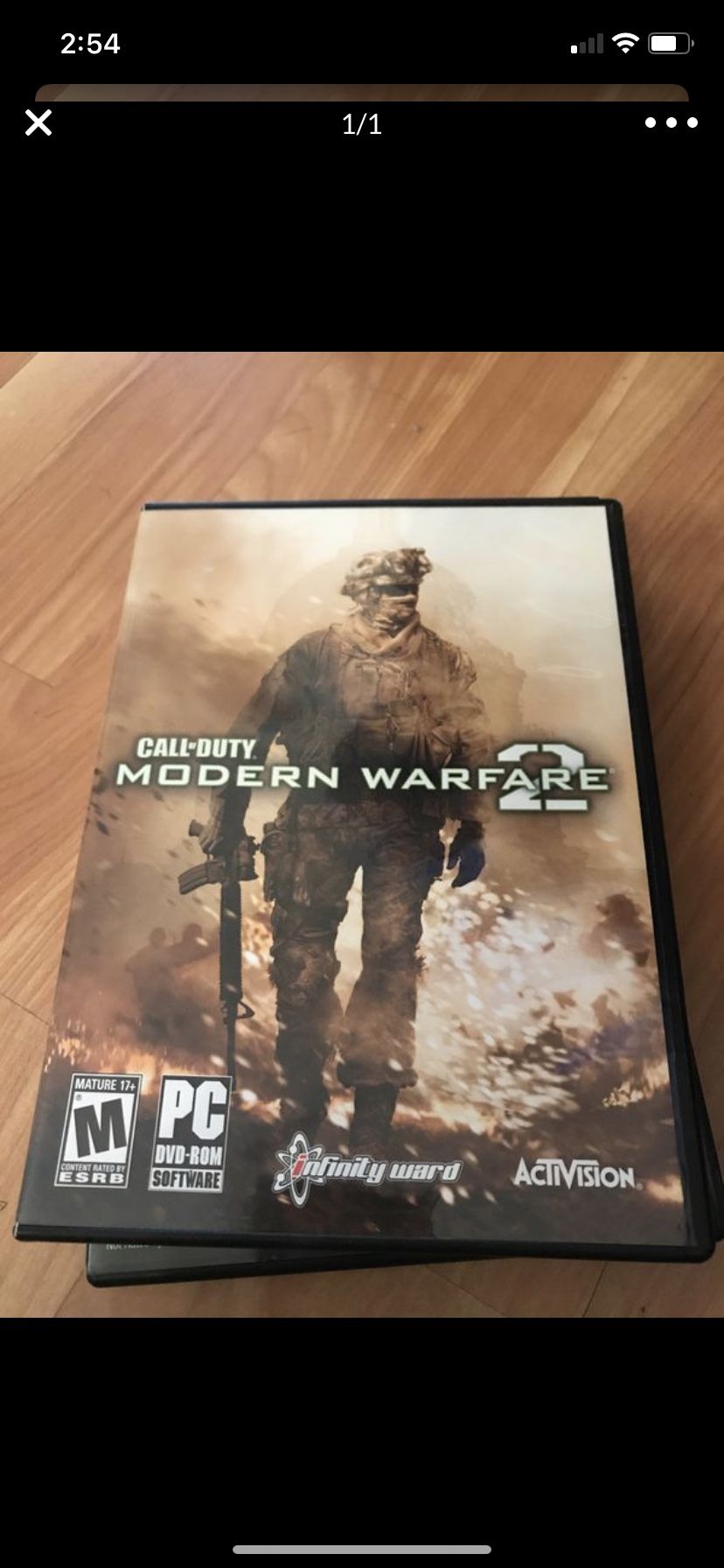 Call of duty cod modern warfare 2 for PC this is a cd rom for a computer
