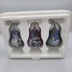 VTG 3 Bradford Edition 2000 Mimi Jobe's Fairyland Porcelain Ornaments 89244
