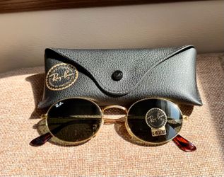 Ray-Ban RB3547 Gold Round Sunglasses – Made in Italy