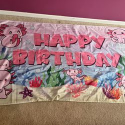 Axolotl Birthday banners 