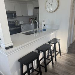 Black Wooden Bartstools 