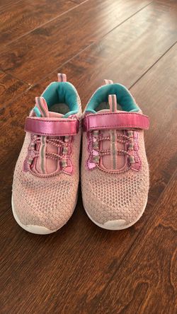 Girls Pink Sneakers with Velcro Strap
