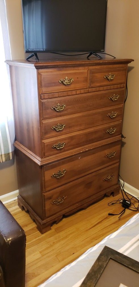 Two solid wood dressers