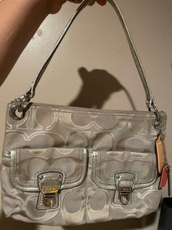 Coach silver purse