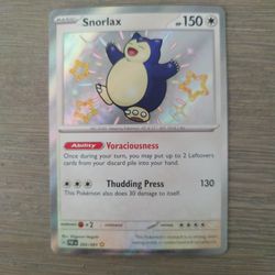 Snorlax Shiney Rare Pokemon Card