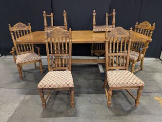 American Drew Oak Dining Room Chairs Dining Set
